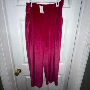 NWT Charter Club Velour Elastic Waist Wide Leg Pant